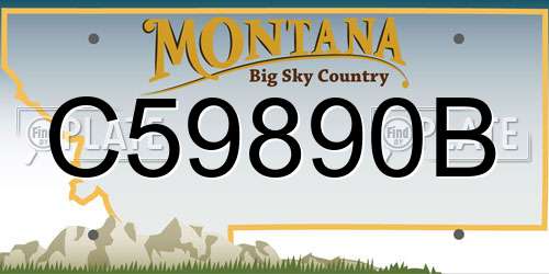 C59890B Montana License Plate