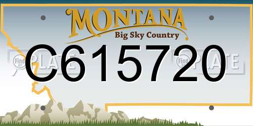 C615720 Montana License Plate