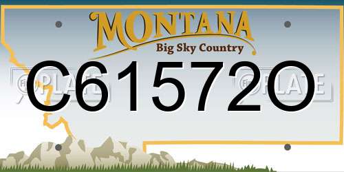 C61572O Montana License Plate