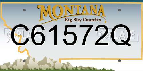 C61572Q Montana License Plate