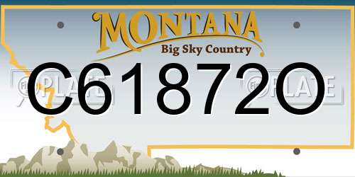 C61872O Montana License Plate