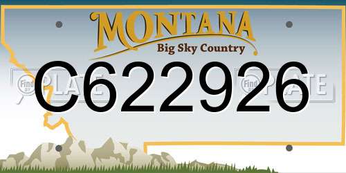 C622926 Montana License Plate