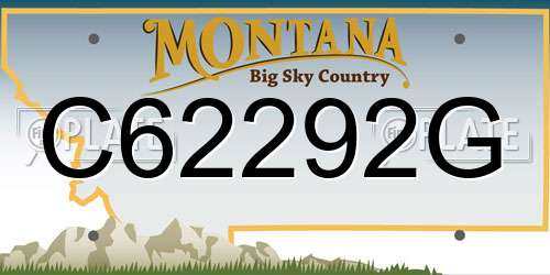C62292G Montana License Plate