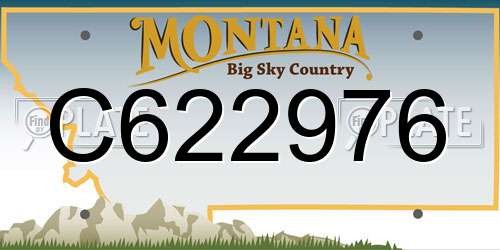 C622976 Montana License Plate