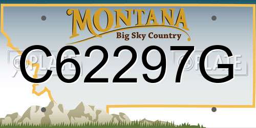 C62297G Montana License Plate