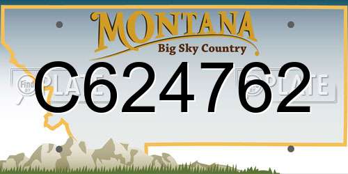 C624762 Montana License Plate