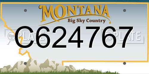 C624767 Montana License Plate