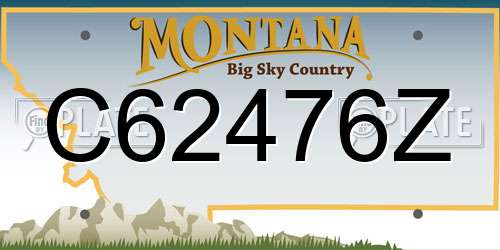 C62476Z Montana License Plate