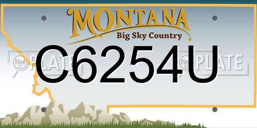 C6254U Montana License Plate