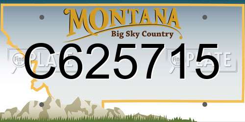 C625715 Montana License Plate