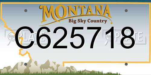 C625718 Montana License Plate