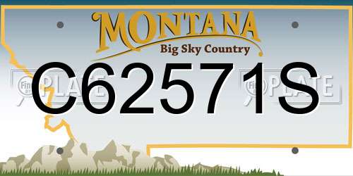 C62571S Montana License Plate