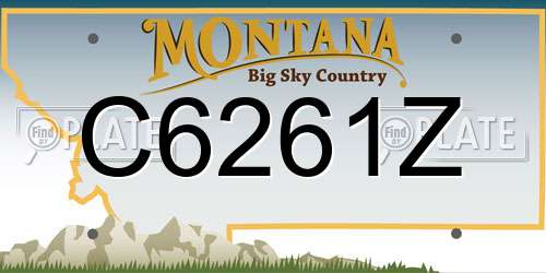 C6261Z Montana License Plate