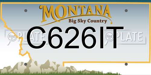C626IT Montana License Plate