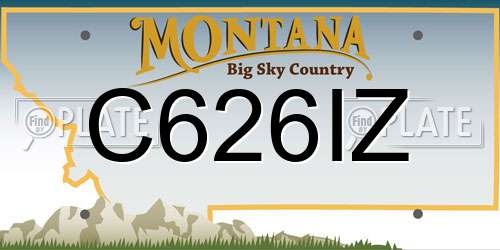 C626IZ Montana License Plate