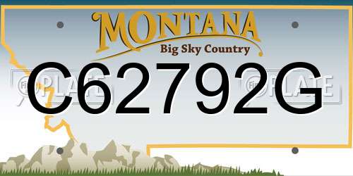 C62792G Montana License Plate