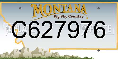 C627976 Montana License Plate