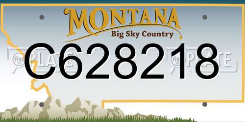 C628218 Montana License Plate