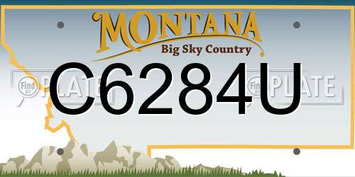 C6284U Montana License Plate