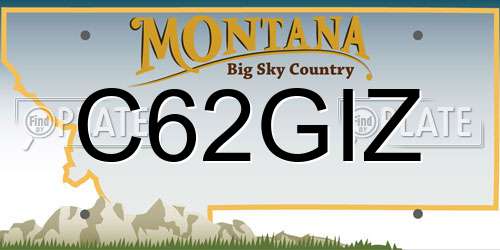 C62GIZ Montana License Plate