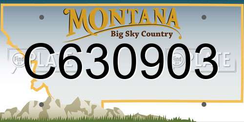 C630903 Montana License Plate