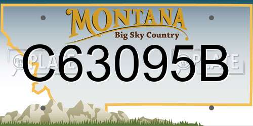 C63095B Montana License Plate