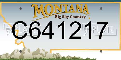 C641217 Montana License Plate