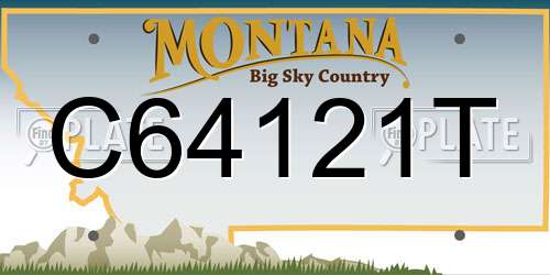 C64121T Montana License Plate