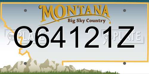 C64121Z Montana License Plate
