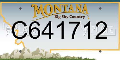 C641712 Montana License Plate