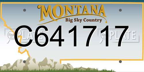 C641717 Montana License Plate