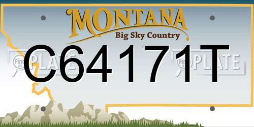 C64171T Montana License Plate