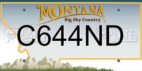 C644ND Montana License Plate