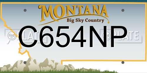 C654NP Montana License Plate