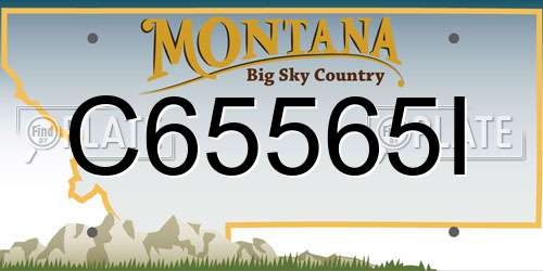 C65565I Montana License Plate