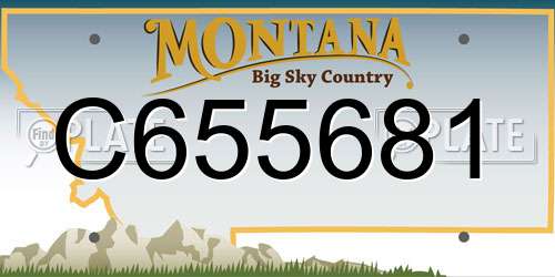 C655681 Montana License Plate