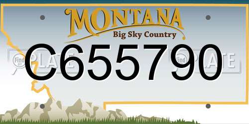C655790 Montana License Plate