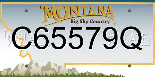 C65579Q Montana License Plate