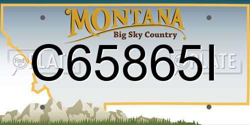 C65865I Montana License Plate