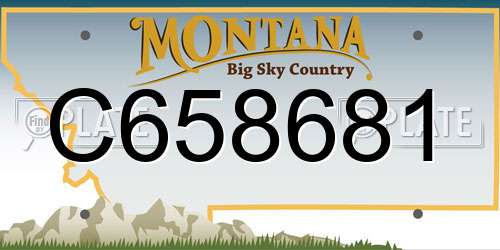 C658681 Montana License Plate