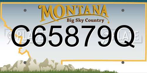 C65879Q Montana License Plate