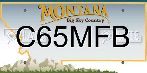 C65MFB Montana License Plate
