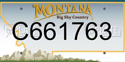 C661763 Montana License Plate