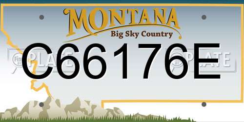 C66176E Montana License Plate