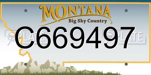 C669497 Montana License Plate