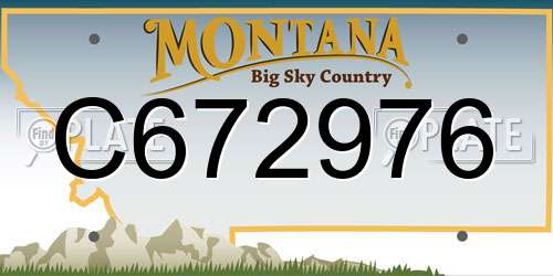 C672976 Montana License Plate