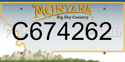 C674262 Montana License Plate
