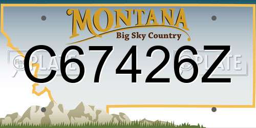 C67426Z Montana License Plate