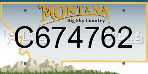 C674762 Montana License Plate