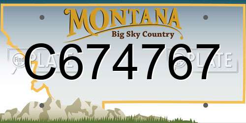 C674767 Montana License Plate